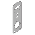 Schlage Electronics 23760259 AD/CO Series Decorative Plate Under Lock, 10.5" x 3.5" x 0.075", Satin Chrome