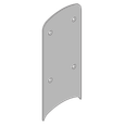 Schlage Electronics 23760317 AD/CO Series Decorative Plate with Fasteners, 6" x 3.5" x .075", Satin Chrome