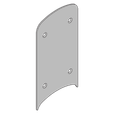 Schlage Electronics 23760325-626 AD/CO Series Decorative Plate with Fasteners, 6.6" X 3.5" X .075", Satin Chrome