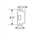 Arrow R62 ANSI Strike Plate 4-7/8" x 1-1/4" with 1-1/4" Lip in Bright Brass
