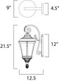 Maxim Lighting Odessa LED 1-Light Outdoor Wall Lantern MAX-65014