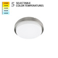 WAC Lighting FM-200118EM-CS-BN - Lithium LED Round Flush Mount 5-CCT Selectable with EM Backup Battery