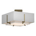 Hubbardton Forge 126507 Exos Square Small Double Shade Semi-Flush Mount Light