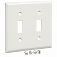 Mulberry 86072 Painted Steel 2-Gang Toggle Switch Wallplate