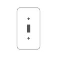 Mulberry 97071 9707 Series 430 Stainless Steel 1-Gang Toggle Wallplate