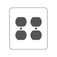Mulberry 76102 2-Gang Steel Princess-Style Duplex Receptacle Wallplate