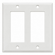Mulberry 86402 Steel 2-Gang Device-Mount Wallplate, Duplex/GFI Receptacle Cover