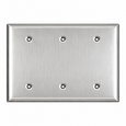 Mulberry 97151 Box Mount Blank Wallplate, 430 Stainless Steel, 1-4 Gang