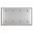 Mulberry 97151 Box Mount Blank Wallplate, 430 Stainless Steel, 1-4 Gang