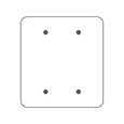 Mulberry 76152 Princess Size Cold Rolled Steel Blank Wallplate, White
