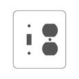 Mulberry 76532 765 Series Cold Rolled Steel 2-Gang Combination Wallplate, White