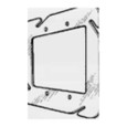 Mulberry 11335 Galvanized Steel 2-Gang Flat Drawn Device Cover, 4-11/16-Inch x 4-11/16-Inch