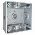 Mulberry 30248 2-Gang Weatherproof Outlet Box, Powdered Die Cast Aluminum with Lug