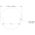 Mulberry 30381W Stamped Aluminum Round Cover, 4-Inch