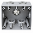 Mulberry 30596 Weatherproof 2-Gang Outlet Box, Powder-Coated Die Cast Aluminum, 4-1/2-Inch