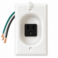 Mulberry 40582 Single Clock Hanger Receptacle, 15A-125V NEMA 5-15R, White