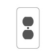 Mulberry 64101 Standard Size Brass 1-Gang Duplex Receptacle Wallplate
