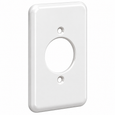 Mulberry 76111 Steel Princess-Size 1-Gang Single Receptacle Wallplate, White