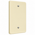 Mulberry 79751 Steel Box Mount Maxi/Princess Size 1-Gang Blank Wallplate, Ivory