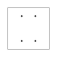 Mulberry 86852 Steel Box Mount Jumbo Size Standard Shape 2-Gang Blank Wallplate White