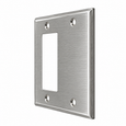Mulberry 97422 Box Mount 2-Gang GFI Surge Combination Wallplate, 430 Stainless Steel