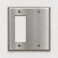 Mulberry 97422 Box Mount 2-Gang GFI Surge Combination Wallplate, 430 Stainless Steel