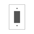 Mulberry 97834 Screw Mount Jumbo/Oversize 1-Gang GFI Block Wallplate 1-Block Duplex/GFI Re