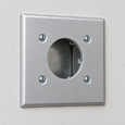 Mulberry 97223T08 430 Stainless Steel 2-Gang Wallplate for 30/50/60-Amp Receptacles