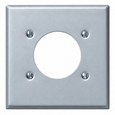 Mulberry 97223T08 430 Stainless Steel 2-Gang Wallplate for 30/50/60-Amp Receptacles