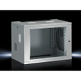 Rittal 7507110 FlatBox 19" 9U Wall-Mount Enclosure, Carbon Steel
