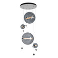 Hubbardton Forge HUB-139052 Abacus 4-Light Round LED Pendant