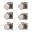 Sure-Loc Zurich Square Knob 6-Pack with Adjustable 2-3/8" to 2-3/4" Backset