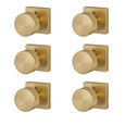 Sure-Loc Zurich Square Knob 6-Pack with Adjustable 2-3/8" to 2-3/4" Backset