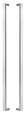 Sure-Loc Square Long Door Pull, Double-Sided with Concealed or Thru-Bolt Mounting