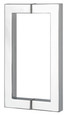 Sure-Loc Square Shower Door Handle with Adjustable Curved Rod, 2-Sided