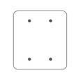 Mulberry 8615 Blank Wallplate, Cold Rolled Steel, White