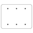 Mulberry 8615 Blank Wallplate, Cold Rolled Steel, White