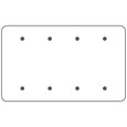 Mulberry 8615 Blank Wallplate, Cold Rolled Steel, White