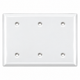 Mulberry 8615 Blank Wallplate, Cold Rolled Steel, White