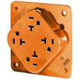 Bryant 21254IGO Quad Straight-Blade Receptacle, NEMA 5-20R