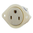 Bryant 5279-3 Straight Blade Flanged Outlet, Panel-Mount Power Inlet
