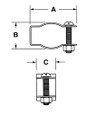 SEPCO CS Series Zinc Plated Steel Conduit Hanger with Bolt and Nut