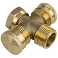 Sioux Chief 687-3SMMH 3/4" FIPS x MIP x MHT No-Lead Cross Adapter