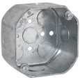 RACO 165 Steel Octagon Box, Drawn, 4 in. x 2-1/8 in. Deep, Nine 1/2 in. KO's