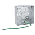 RACO 189SM 4 in. Welded Square Steel Box, 1-1/2 in. Deep