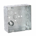 RACO 257 4-11/16 in. Welded Square Steel Box, 2-1/8 in. Deep, Raised Ground
