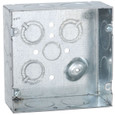RACO 258 4-11/16 in. Square Steel Box, Welded, 2-1/8 in. Deep, Raised Ground