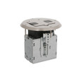 RACO 6239NI 1-Gang Round Floor Box Kit, Duplex 15A TR Device, Nickel