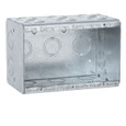 RACO 697 3-Gang Masonry Box, Nongangable, 3-1/2 in. Deep, Steel, UL Listed