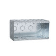 RACO 698 4-Gang Nongangable Masonry Box, Steel, 3-1/2 in. Deep